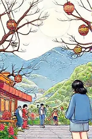 《玻璃糖霜》竖版漫画封面，半透明糖霜结晶与少女指尖